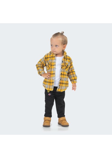 Babyhola Velsoft Astarlı Ceket Kot Pantolon Erkek Çocuk 2'li Takım 12590