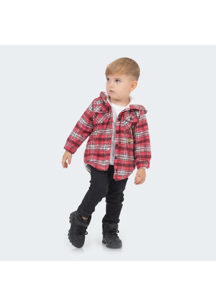 Babyhola Velsoft Astarlı Ceket Kot Pantolon Erkek Çocuk 2'li Takım 12590