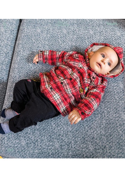 Babyhola Velsoft Astarlı Ceket Kot Pantolon Erkek Çocuk 2'li Takım 12590 modelleri