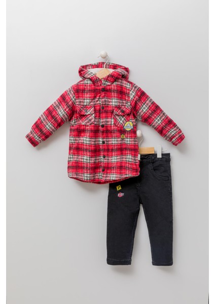 Babyhola Velsoft Astarlı Ceket Kot Pantolon Erkek Çocuk 2'li Takım 12590 fırsatları