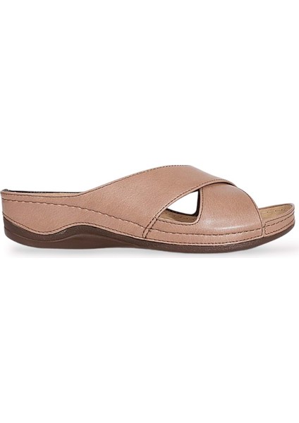 1880-9946-1 Tam Anatomik Tabanlı Kadın Günlük Terlik - NKT01880-VIZON-39