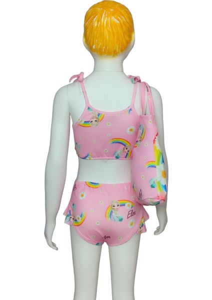 Urz Kids Kız Çocuk Elsa Ana Temalı Plaj Çantalı Bikini Kız Çocuk Bikini