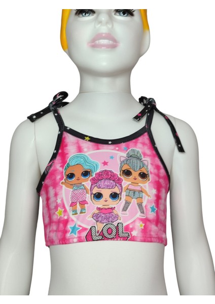 Kız Çocuk Lol Bebek Desenli Plaj Çantalı Bikini Kız Çocuk Bikini fırsatları