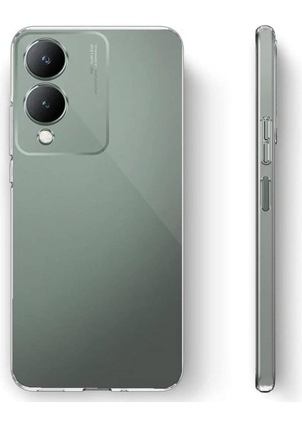 Vivo Y17S ile Uyumlu Kılıf Şeffaf Kamera Korumalı Esnek Silikon Telefon Kılıfı Kapak modelleri