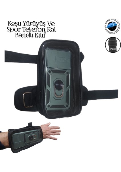 Koşu Yürüyüş ve Spor Kol Bandı Telefon Cüzdanlı Kılıf