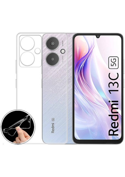Xiaomi Redmi 13C ile Uyumlu Kılıf Şeffaf Kamera Korumalı Esnek Silikon Telefon Kılıfı Kapak fiyatları
