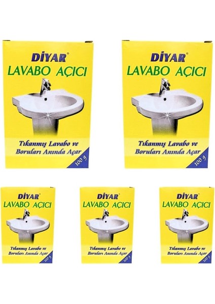 Lavabo Açıcı 100 Gr x 5 Adet