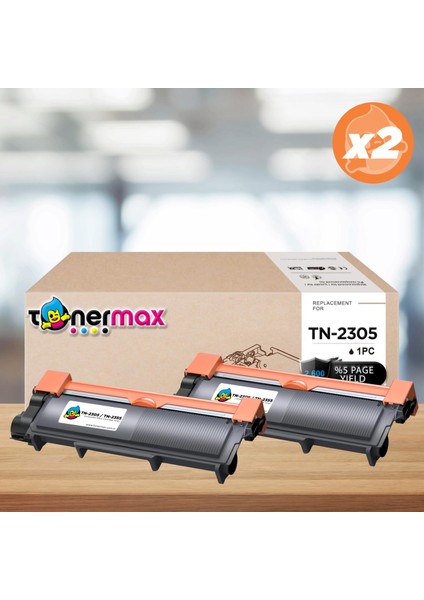 Brother MFC-L2701DW Muadil Toneri 2'li Paket / TN-2355 / TMX-L2701DW