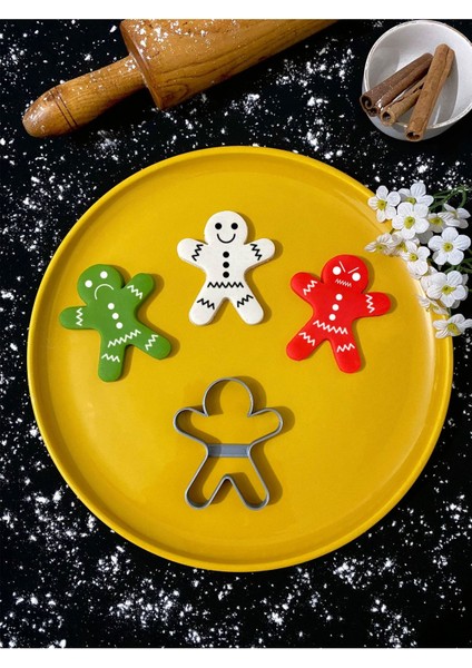 Main Collectibles Yılbaşı Kurabiye Adam Gingerbread Ginger Gingerbread Man Kurabiye Kalıbı Şekillendirici Kesici