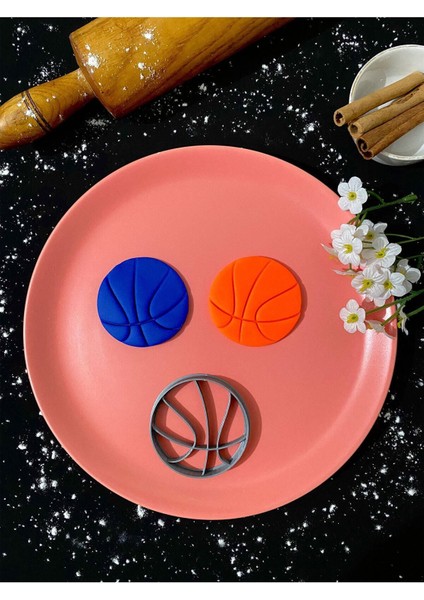 Main Collectibles Basket Topu Basketbol Top Kurabiye Kalıbı Şekillendirici Kesici Hediyelik