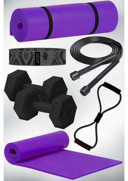 Son Kalite Pilates Seti Pilates Minderi 2 Adet Dambıl Squat Band Atlama Ipi Direnç
