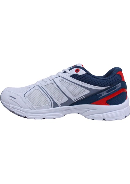 Beyaz Lacivert Kırmızı Bağcıklı Running Sneakers Spor Ayakkabı