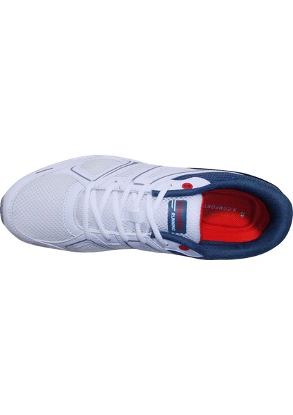 Beyaz Lacivert Kırmızı Bağcıklı Running Sneakers Spor Ayakkabı