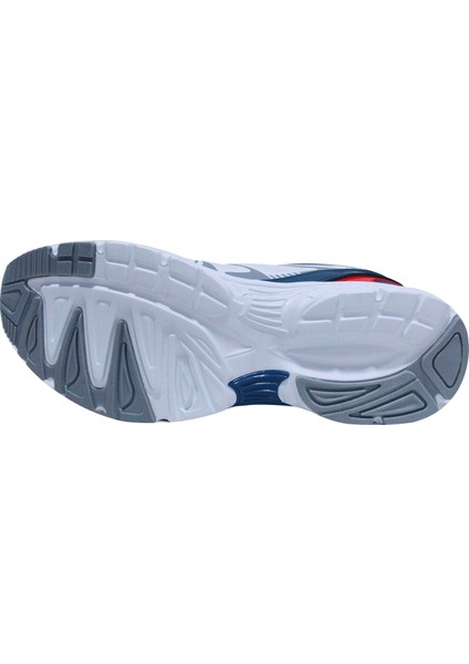 Beyaz Lacivert Kırmızı Bağcıklı Running Sneakers Spor Ayakkabı