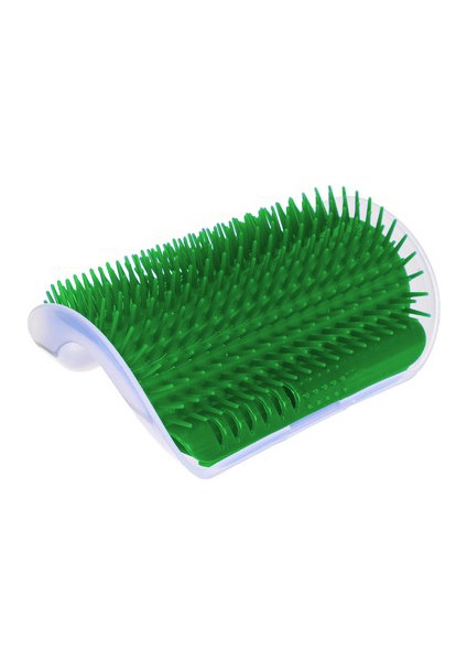 Self Groomer Kedi Otlu Kedi Duvara ve Masaya Monte Kedi Fırçası Yeşil
