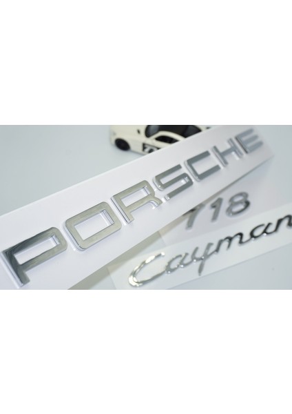 Porsche Cayman 718 Bagaj 3m 3D Abs Yazı Logo Amblem Seti