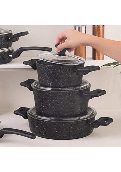 Biogranit 12 Parça Tencere Seti Blacksilver V2 Karaca fiyatları