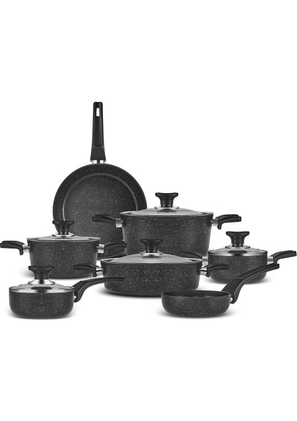 Biogranit 12 Parça Tencere Seti Blacksilver V2 Karaca modelleri