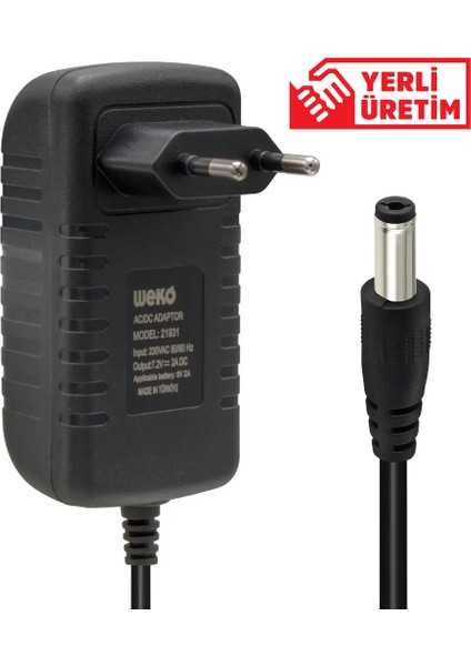 Akü Şarj Adaptörü 15W- Dc 7.2 V -1,5A -291-