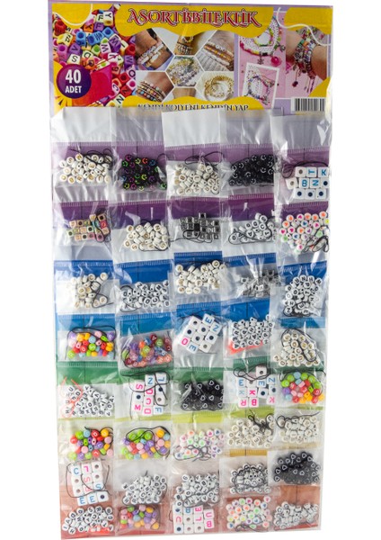 Oyuncak Boncuk Seti Asortik Bileklik 40 Adet