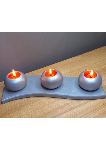 İdyllart Store 3 Lü Tealight Mumluk