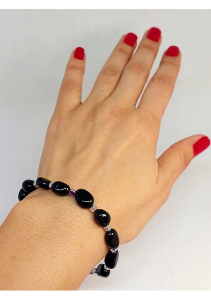 Akik Taşı Tasarım Bileklik (47136)