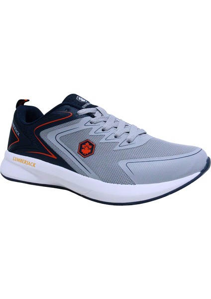 Lacivert Gri Beyaz Bağcıklı Running Sneakers Spor Ayakkabı