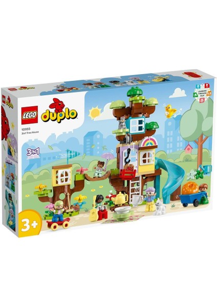 10993 Parçalı Setler Duplo 3’ü 1 Arada Ağaç Ev 126 Parça +3 Yaş
