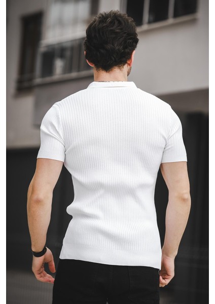 Ht 340017 Apaç Yaka Erkek Triko Tshirt modelleri