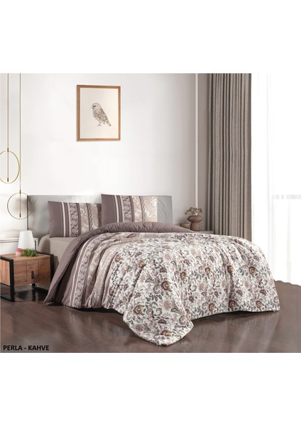 Bytaç Kristal Çift Kişilik Terry Cotton Perla Kahve Nevresim Takımı