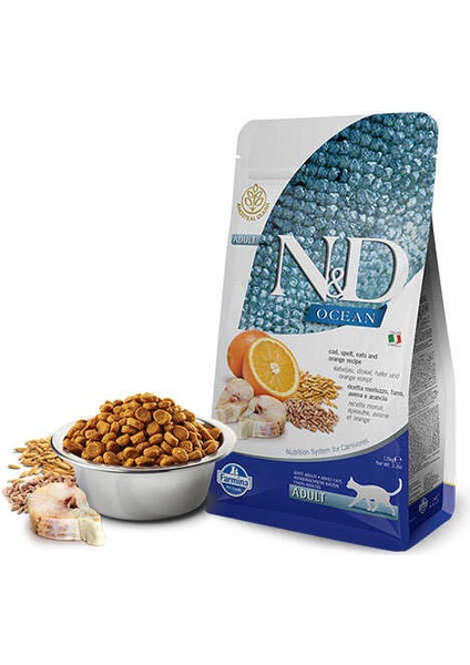 Nd Ocean Düşük Tahıllı Morina Balıklı Yetişkin Kedi Mama