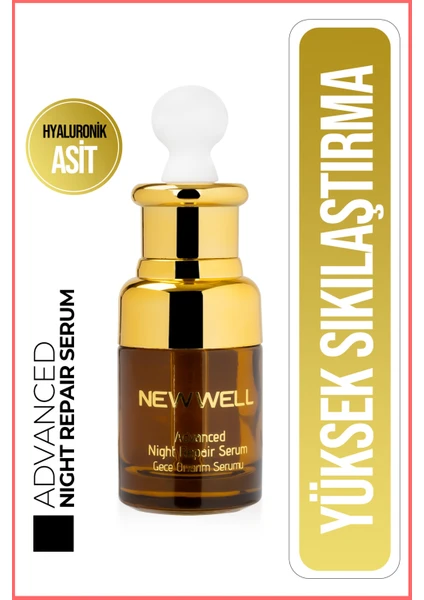 New Well Derma Yoğun Nemlendirici, Onarıcı Gece Serumu 30 Ml