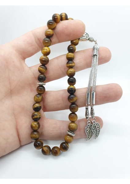 Kaplan Gözü Doğal Taş 8 mm Tesbih