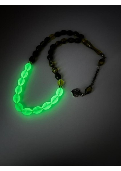 Arpa Kesim Kedi Gözü Toz Kehribar 33'lü Tasarım Tesbih