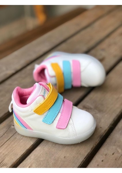 Rainbow Bilekli Işıklı Bantlı Çocuk Sneaker Bot fırsatları