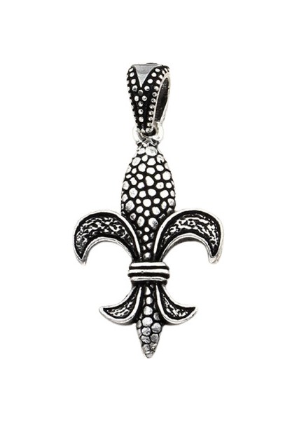Gümüş 925 Ayar Fleur De Lis Kolye Ucu