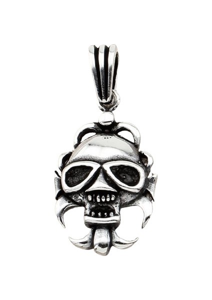Gümüş 925 Ayar Skull Kolye Ucu