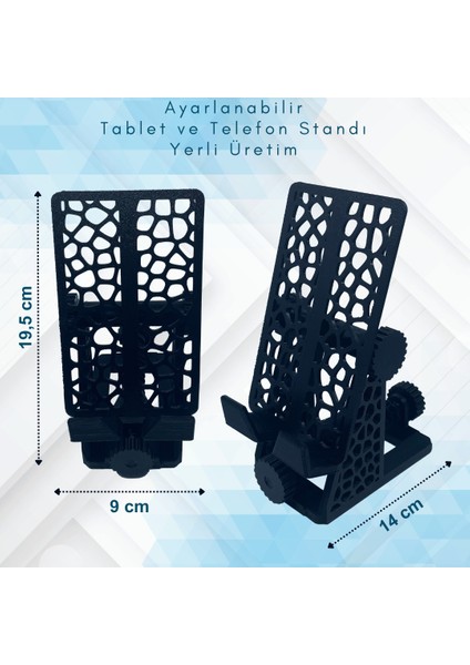 Tablet ve Telefon Için Açısı Ayarlanabilir Masaüstü Stand