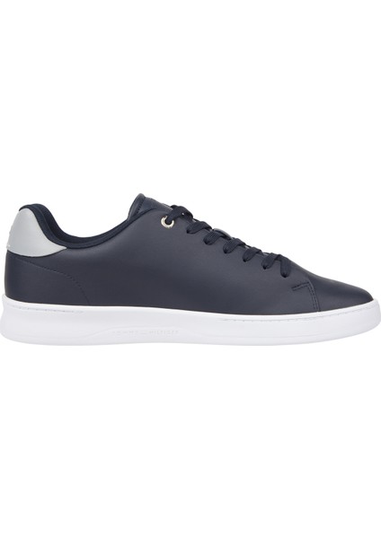 Tommy Hilfiger Lacivert Erkek Sneaker Court Cup Lth Perf Detaıl