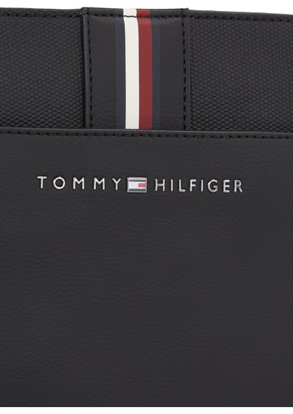 Tommy Hilfiger Siyah Erkek 17X21X2 cm Postacı Çantası Th Corporate Mını Crossover