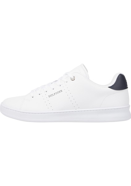 Beyaz Erkek Sneaker Court Cup Lth Perf Detaıl
