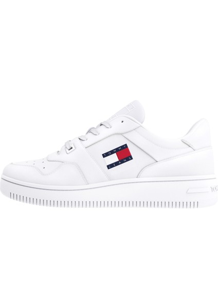 Tommy Hilfiger Beyaz Erkek Sneaker Tjm Retro Basket Ess