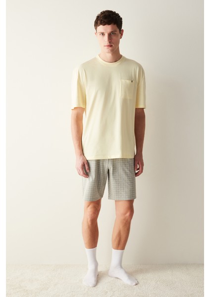 Yellow Şort Pijama Takımı