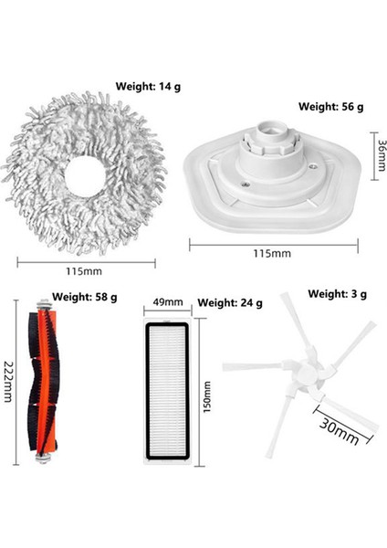 Dreame Bot W10 W10PRO Ana Yan Fırça Mops Hepa Filtre Parçaları Için (Yurt Dışından)