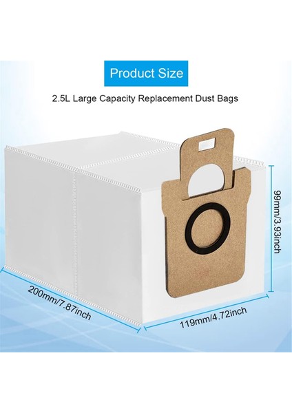 Dreame L10S ULTRA/L10 Ultra Için 8 Adet Toz Torbası, Xiaomi X10+ Robot Için (Yurt Dışından)
