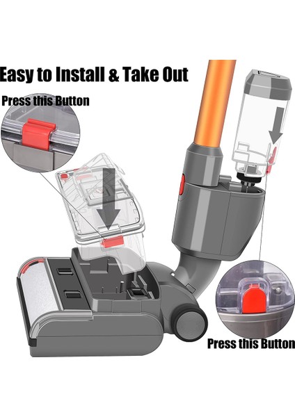 Dyson V15 V11 V10 V8 V7 Için Islak ve Kuru Ovma Fırçaları (Yurt Dışından) modelleri