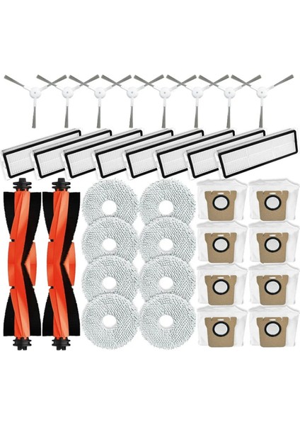 Xiaomi Mijia Omni Için 2 C102CN, B101CN, B116CN, X10+ Yedek Parça Aksesuarları Ana Yan Fırça Hepa Filtre Mop Toz Torbaları (Yurt Dışından)