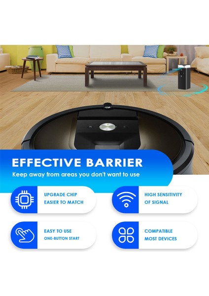 Irobot Roomba Tüm Seri Temizleyici Için Sanal Navigasyon Duvar Bariyeri (Yurt Dışından) fırsatları