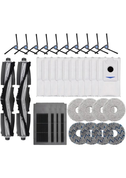 Ecovacs Deebot X2 / X2 Omnı / X2 Pro Plus Aksesuarlar Toz Çantası Mop Roller Kapak Hepa Filtre Robot Yedek Parça (Yurt Dışından)