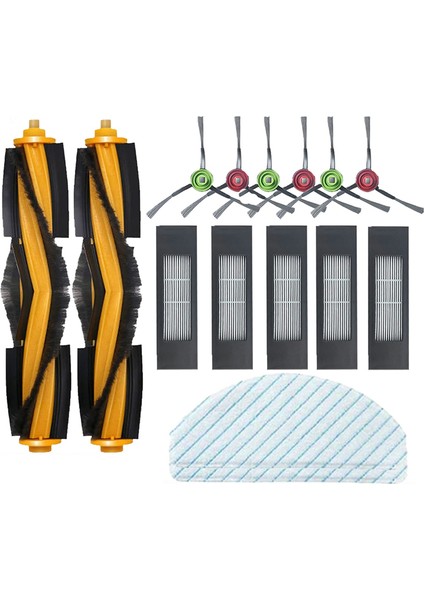 Yeedi Vac 2 Pro Ana Yan Fırça Için Hepa Filtre Mop Rag Bez Robot Elektrikli Süpürge Yedek Parçalar Silindir Fırçalar Mop Bez (Yurt Dışından)